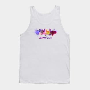 rotterdam skyline in watercolor Tank Top